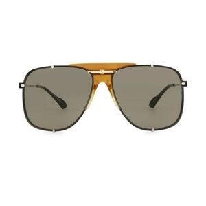 Gucci Black and Gold Aviator Sunglasses